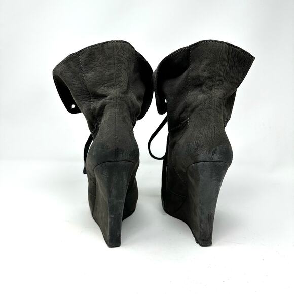 Giuseppe Zanotti for Thankoon Wedge Boot with Lace Up Flap - Picture 5 of 12